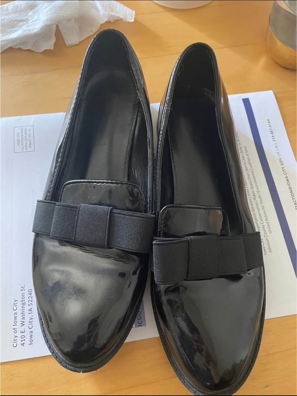Classic Black Patent Loafer with Bow